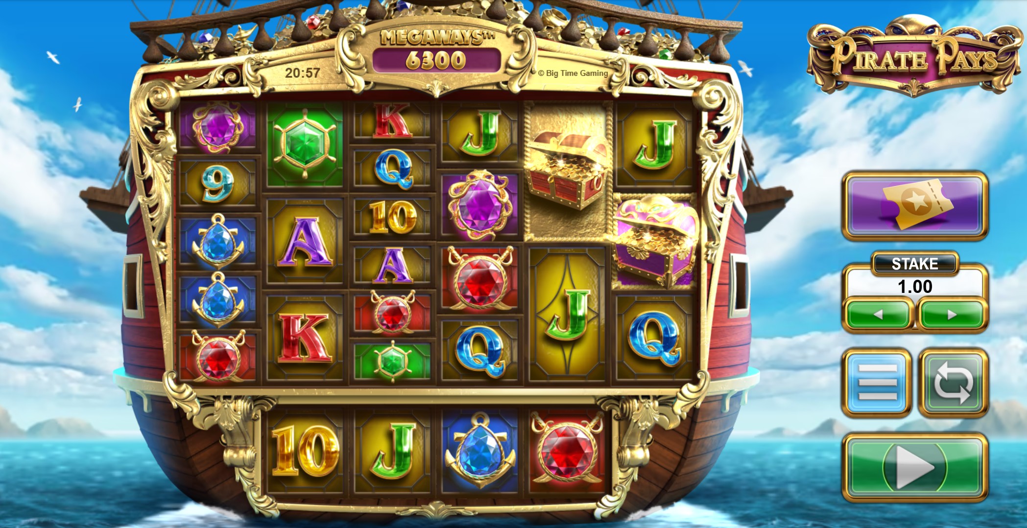 Screenshot Pirate Pays Megaways