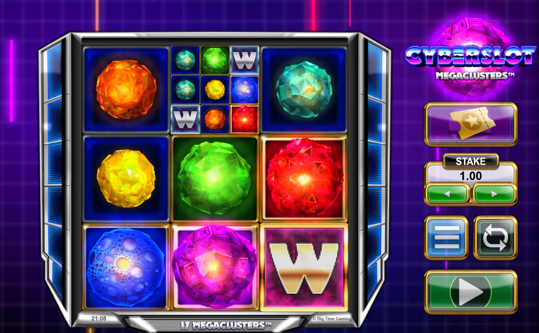 Screenshot Cyberslot Megaclusters