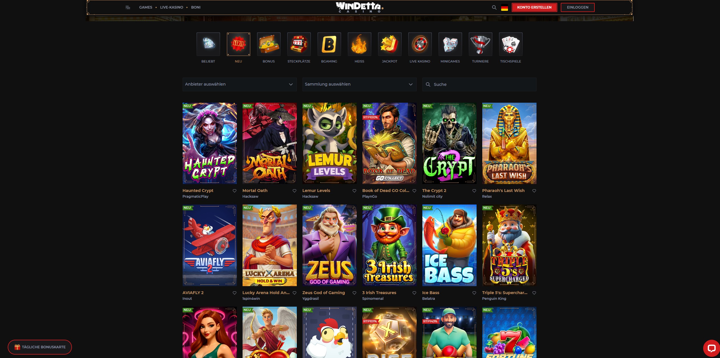 Screenshot WinDetta Casino