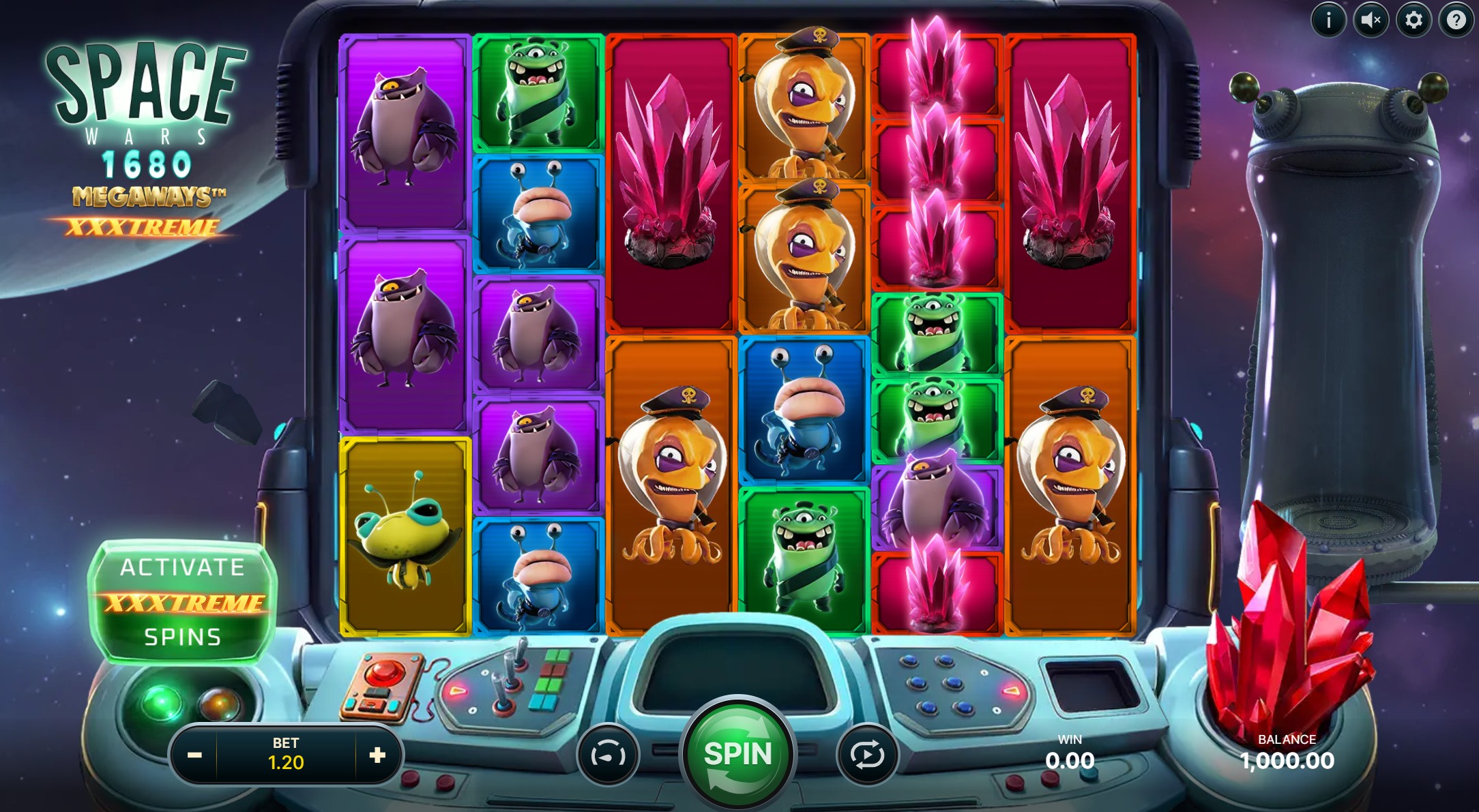 Screenshot Space Wars Megaways XXXtreme