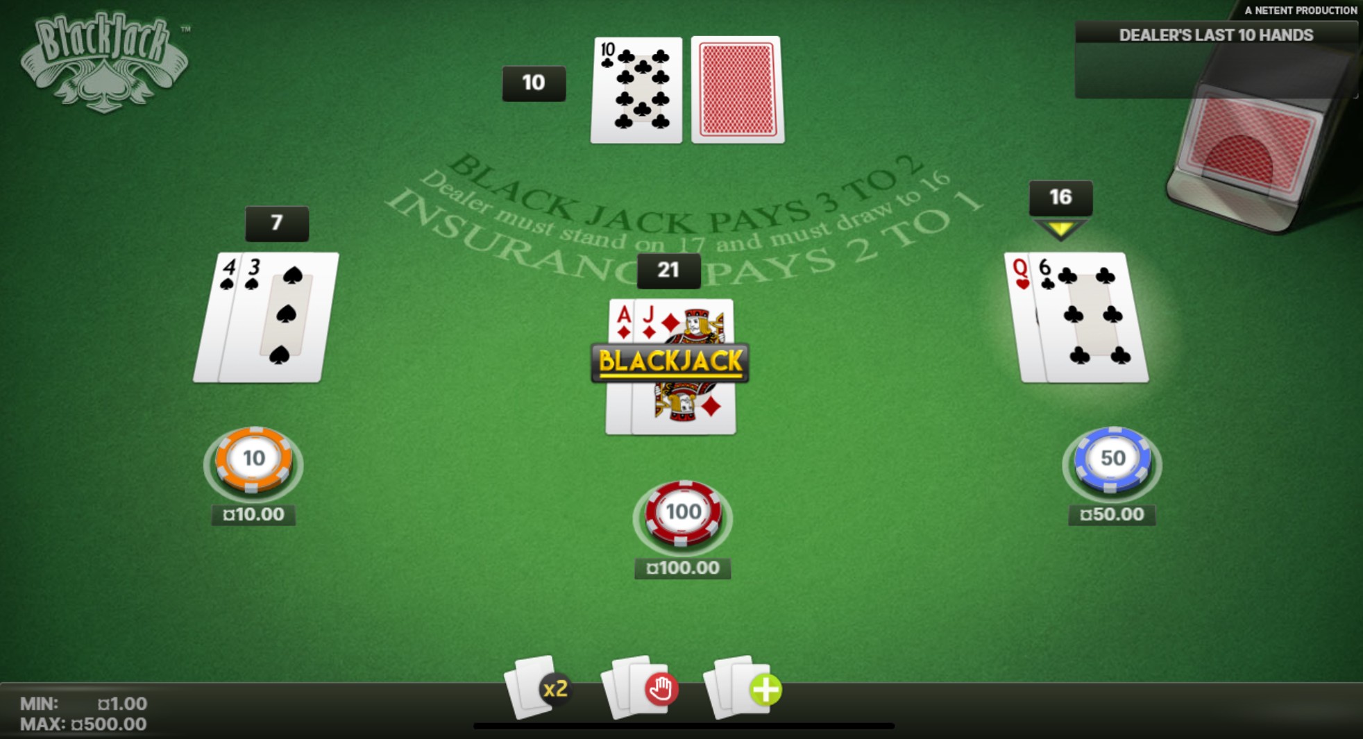 Screenshot Blackjack