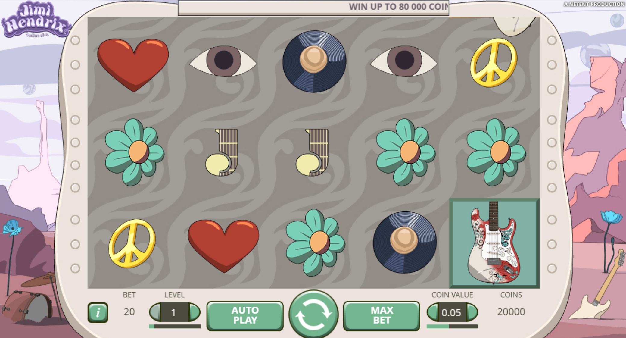 Screenshot Jimi Hendrix Online Slot