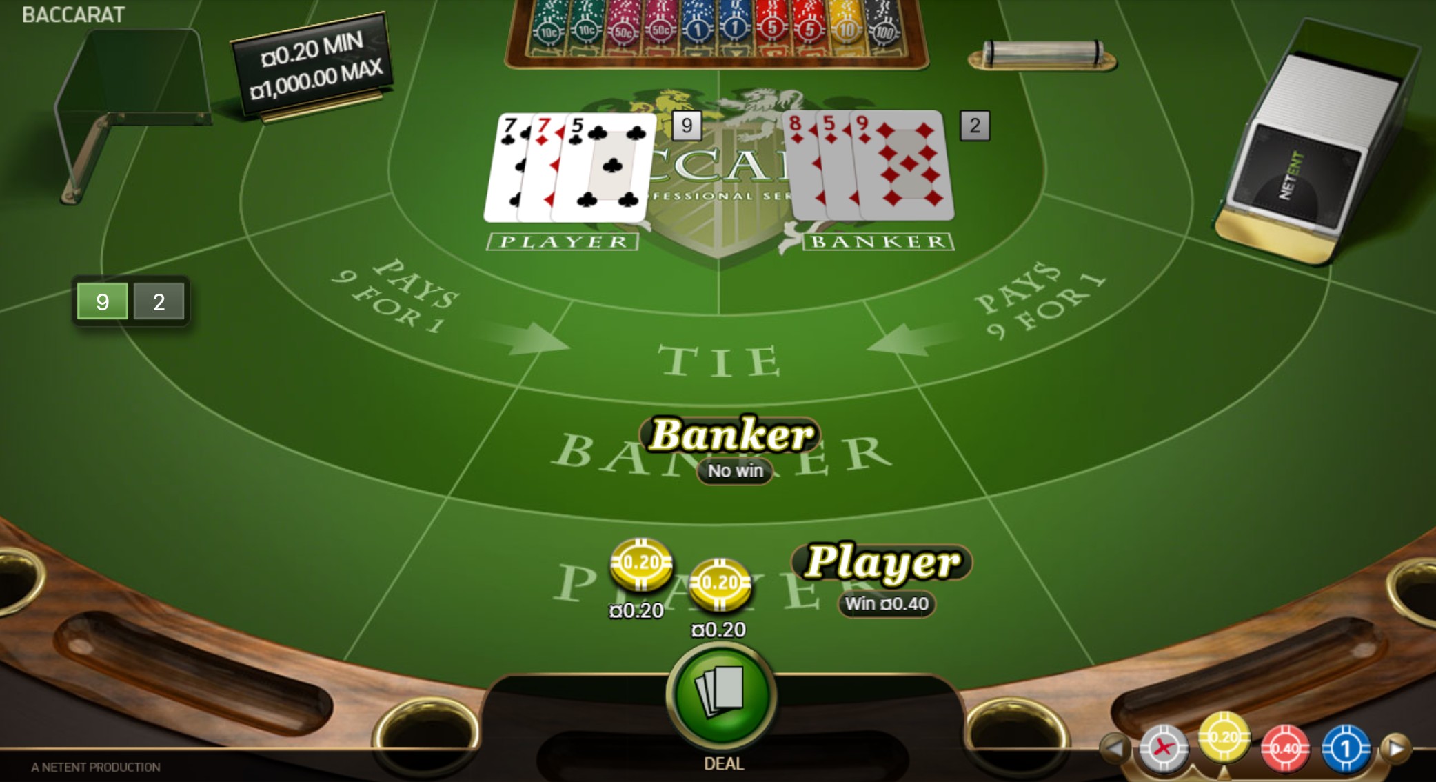 Screenshot Baccarat professional series